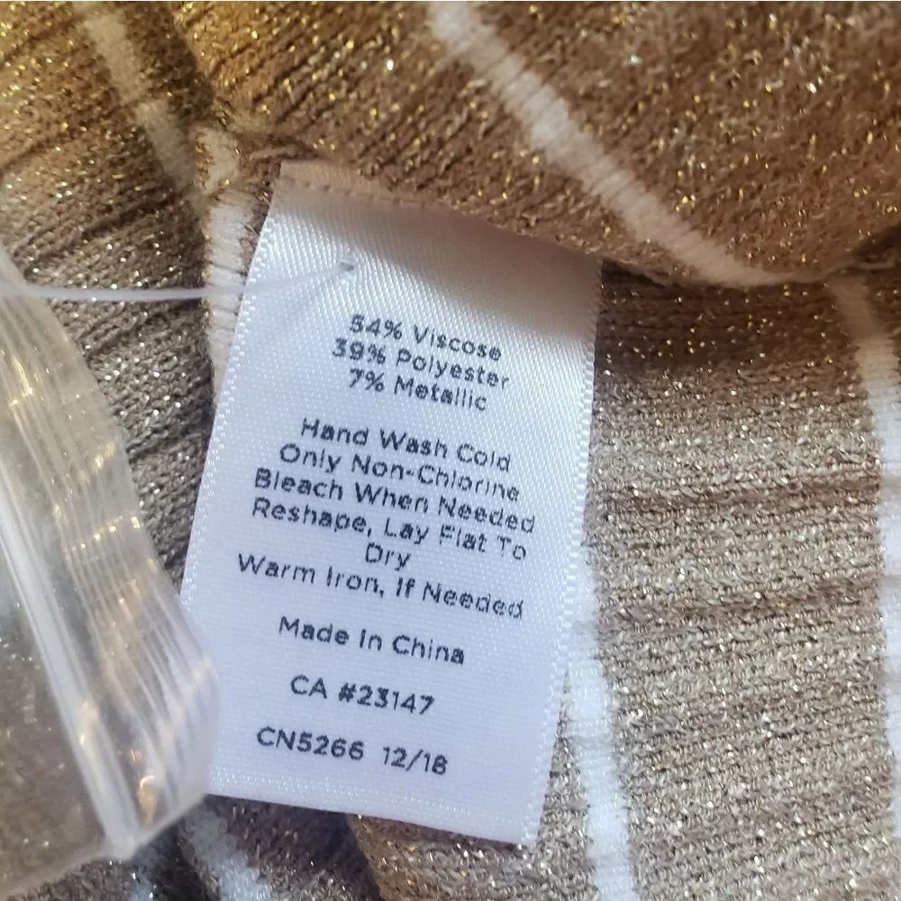 Talbots NWT Sparkly Striped Top - Picture 8 of 14